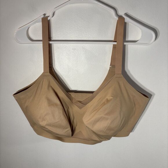 HoneyLoveWomen’s Liftwear Crossover Bra Wireless Beige Sz 2X42C/D